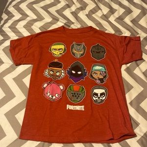 Short Sleeve Red Fortnite Tee Shirt